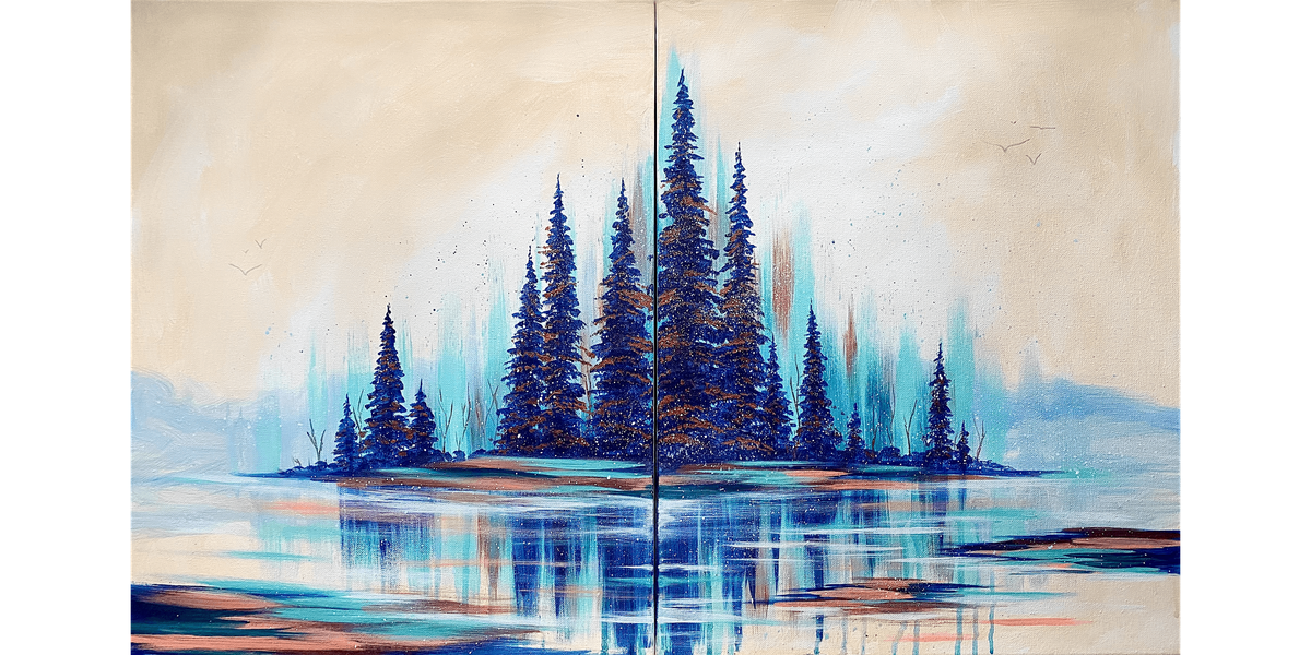 Frosted Watercolor Forest  - Paint and Sip in Tyler | Classpop!\u2122