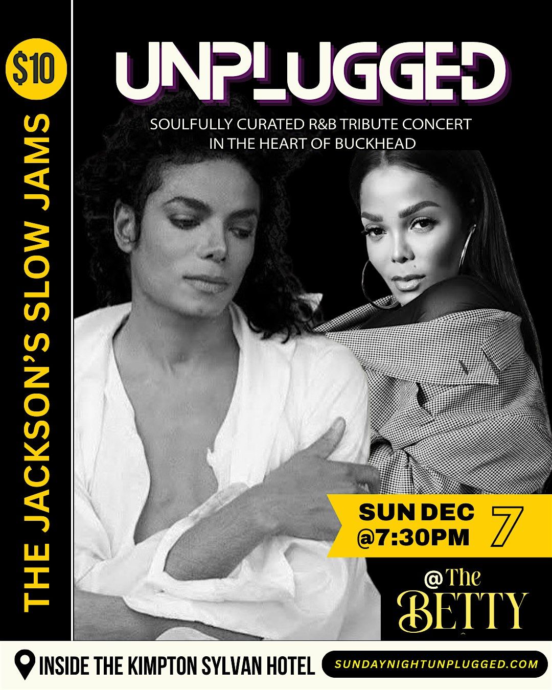 THE JACKSON'S SLOW JAMS LIVE TRIBUTE @ THE BETTY IN BUCKHEAD ATL SUN DEC 7