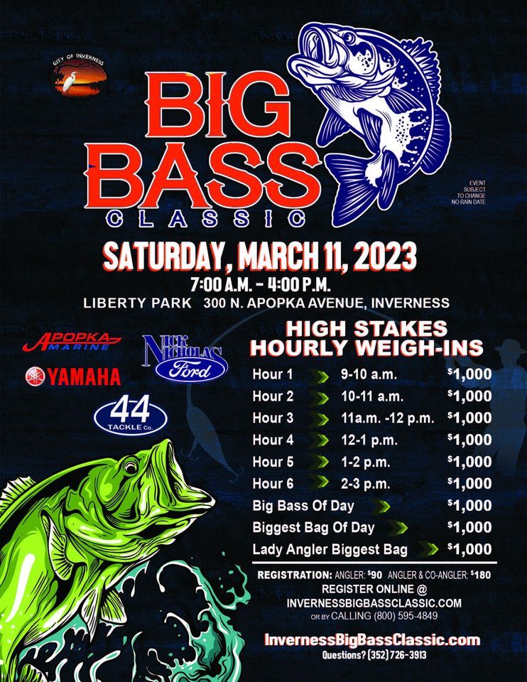 Big Bass Classic Inverness Liberty Park March 11, 2023