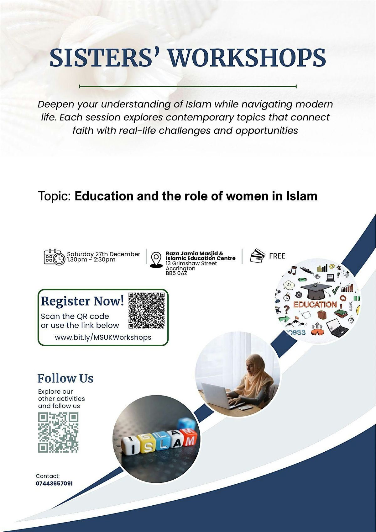 Sisters\u2019 Workshop: Education and the Role of Women in Islam | Accrington