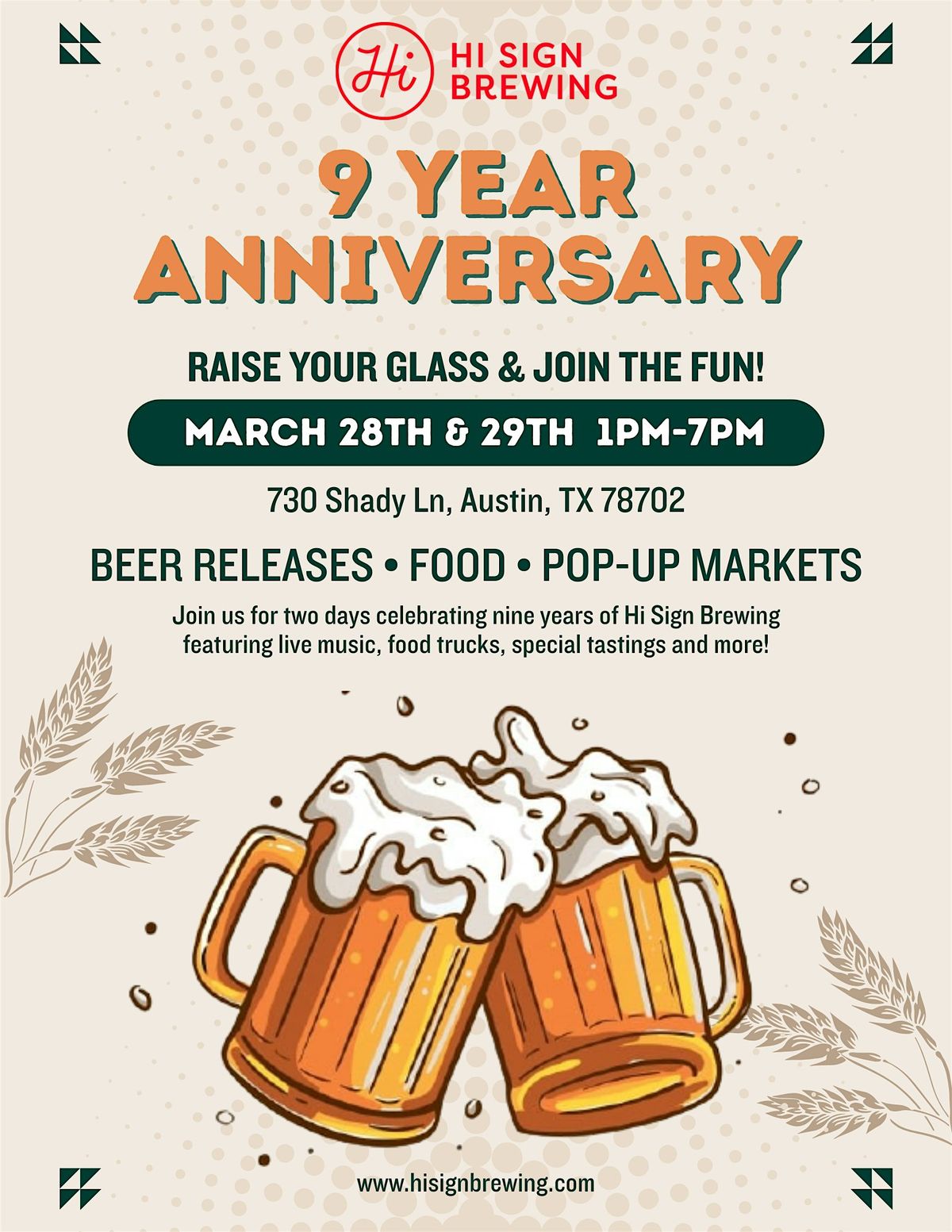 Hi Sign Brewing 9 Year Anniversary!