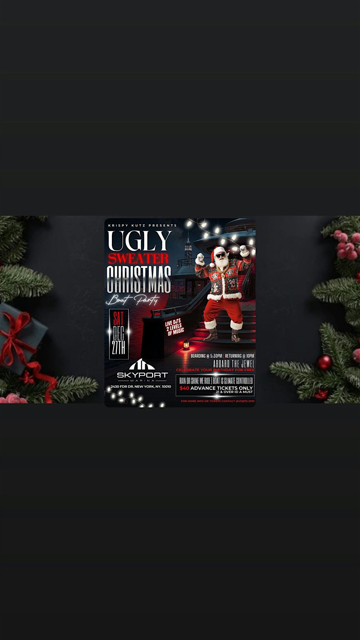 UGLY SWEATER CHRISMAS BOAT PARTY
