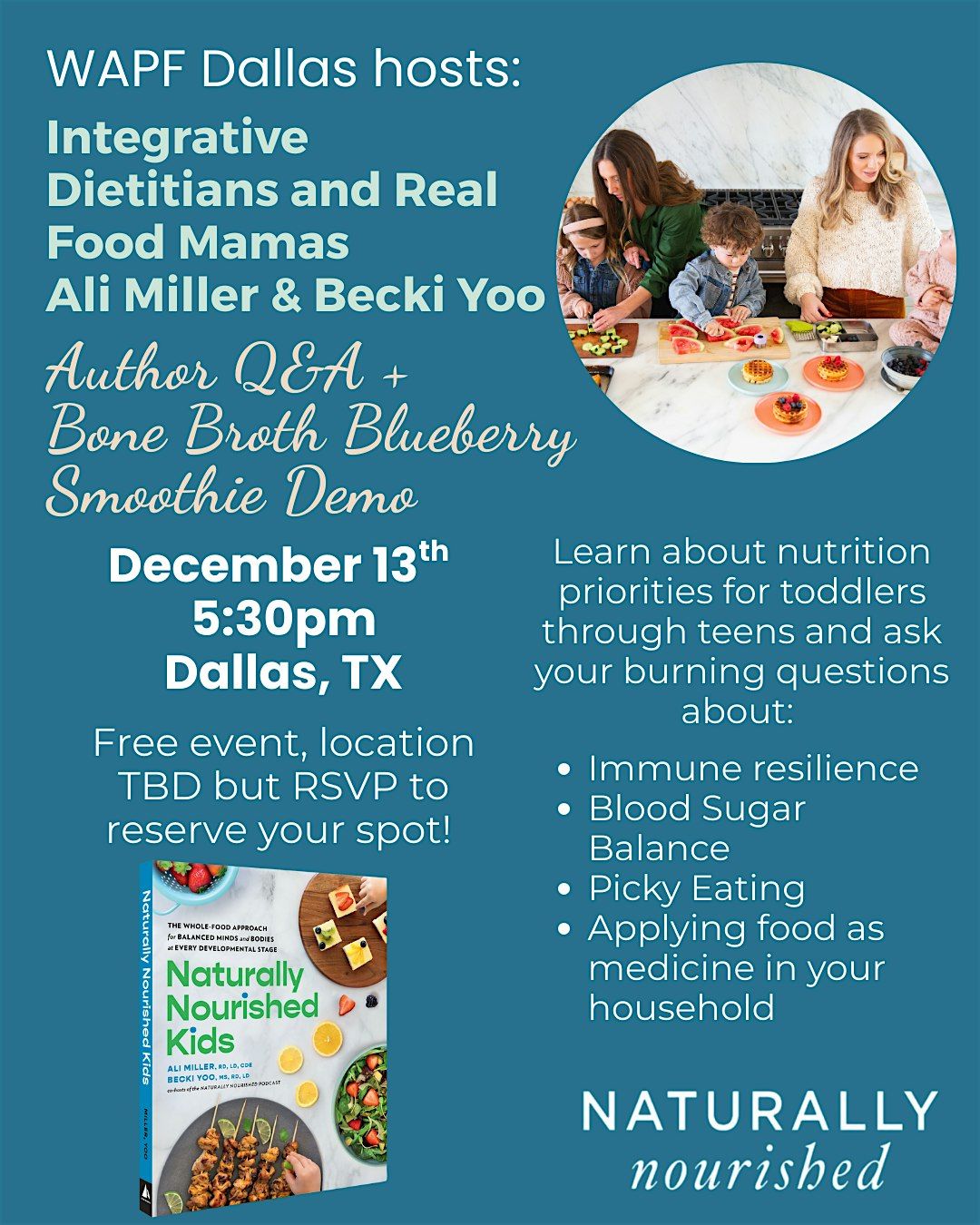 Naturally Nourished Kids Book Signing and Author Q&A with WAPF Dallas