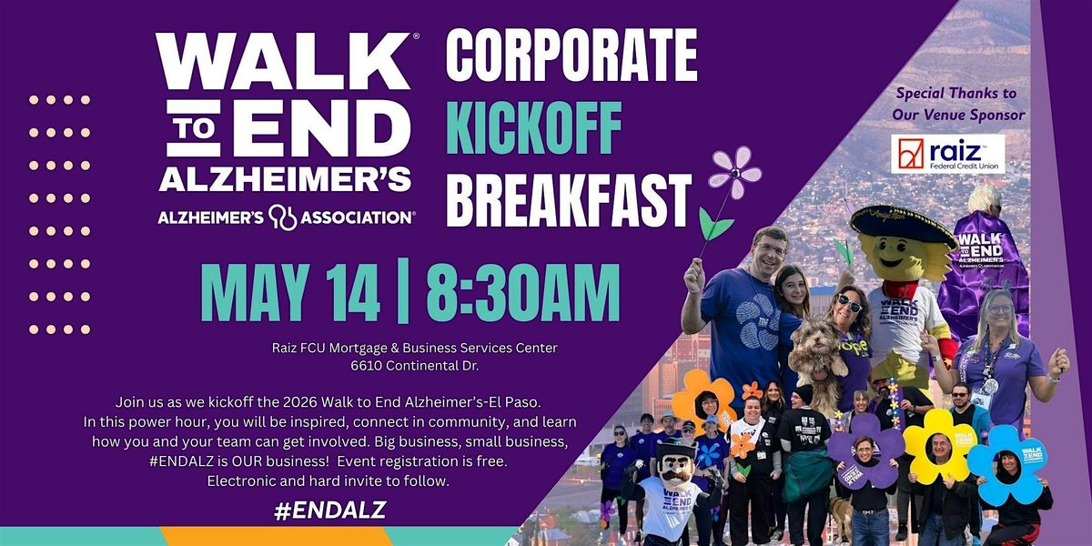 Walk to End Alzheimer's El Paso Corporate Kickoff Breakfast