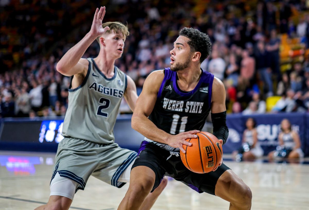 Weber State Wildcats at Utah State Aggies Mens Basketball at Dee Glen Smith Spectrum