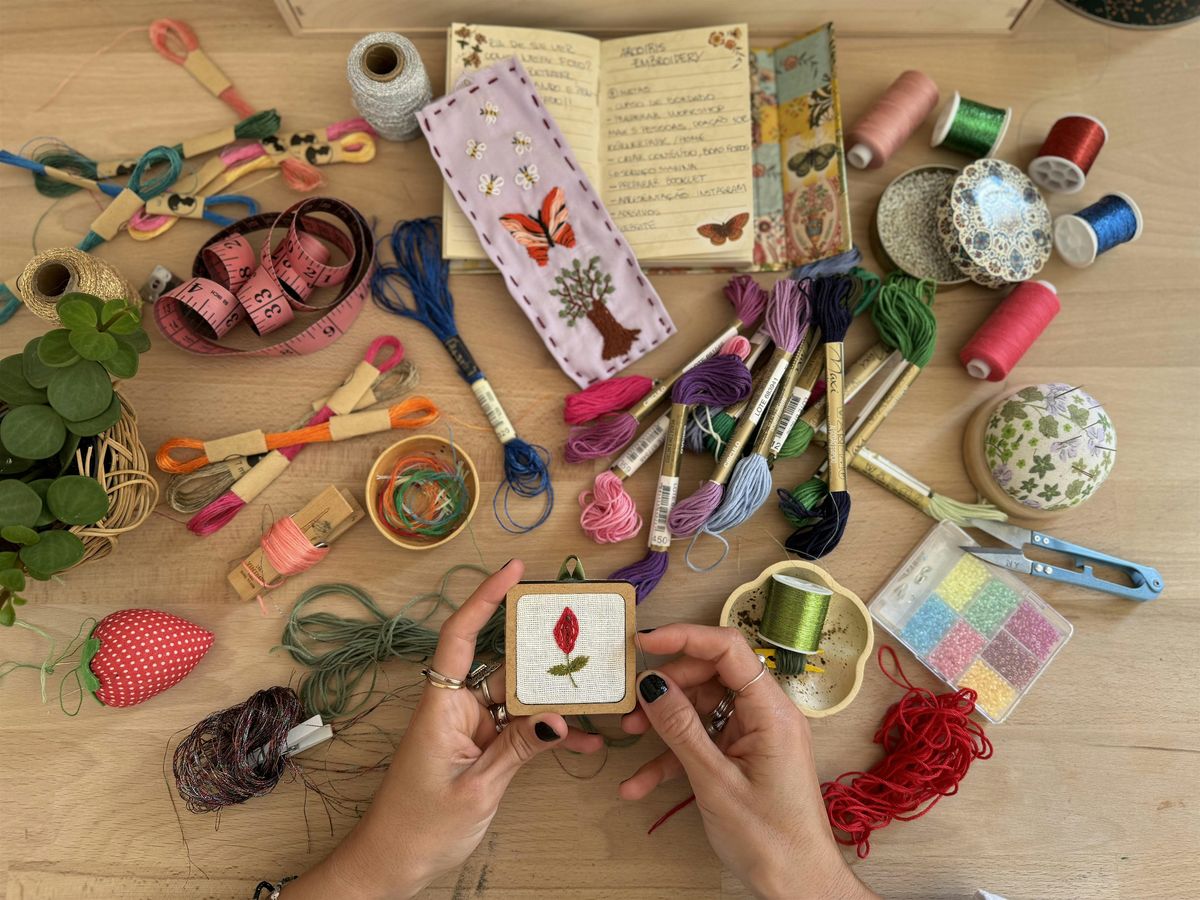 Vulva Flower Embroidery Workshop in Berlin