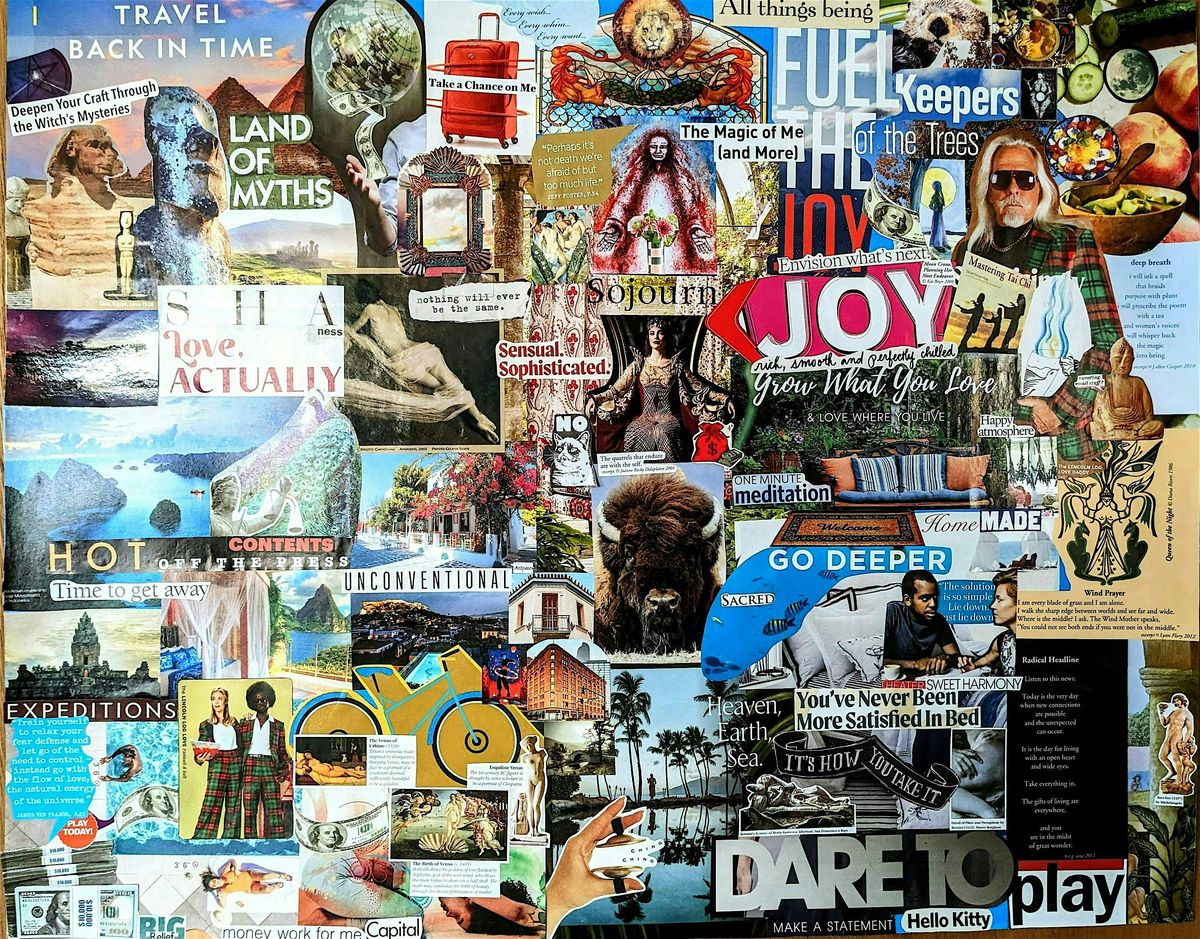 New Years Eve Vision Board Collage Party