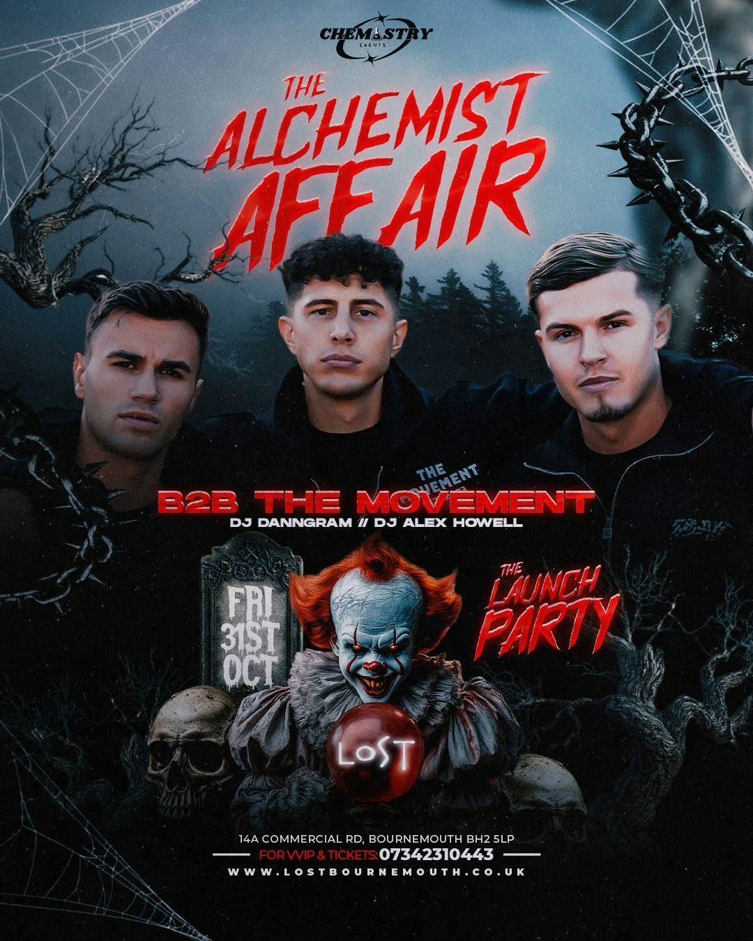 \ud83e\uddeaChemistry\u2019s Launch Experiment: The Alchemist Affair \u2013 Halloween\u2019s Most Dangerous Night Headlining By B2B The Movement\ud83e\uddea 31.10.25 