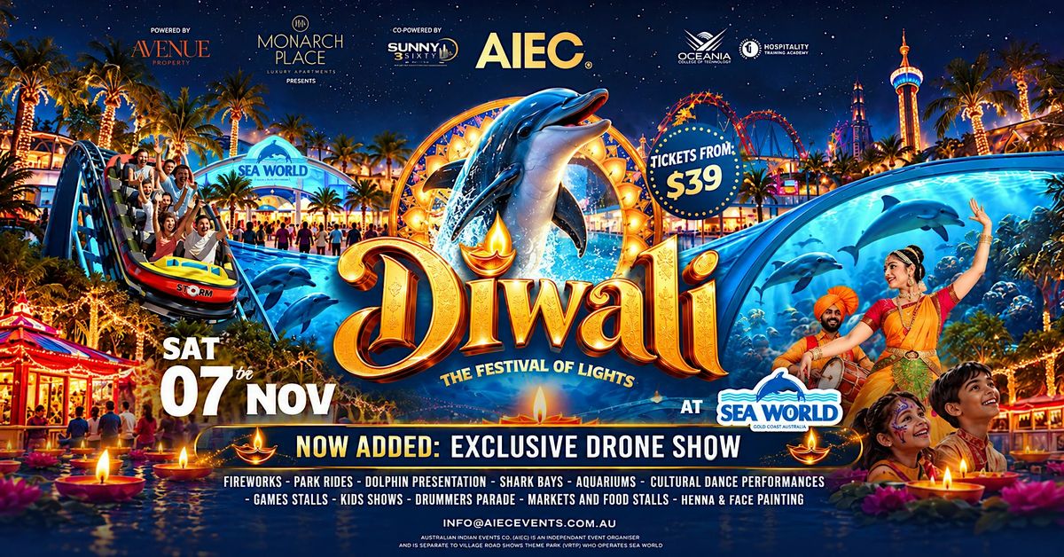 Grand Diwali at Sea World Gold Coast 2026 at Sea World, Main Beach on ...