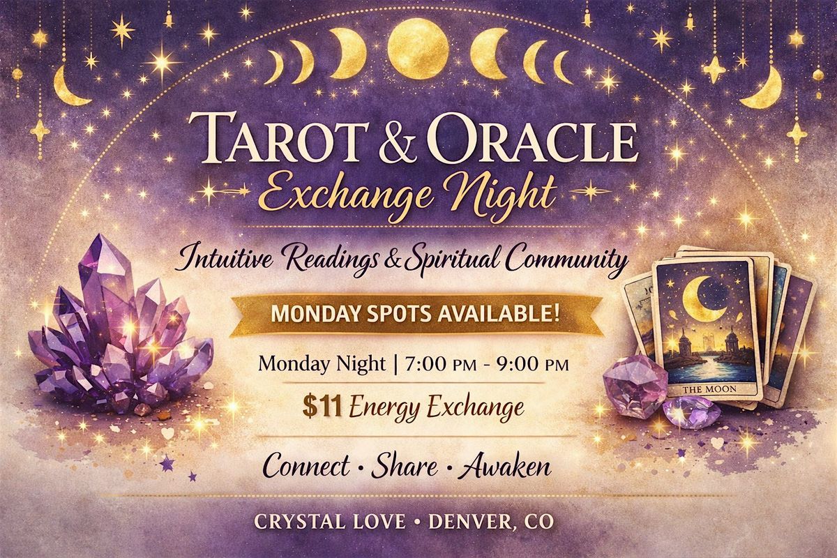Intuitive Reading Banner Tarot & Oracle Exchange Night | Intuitive Readings + Spiritual ...