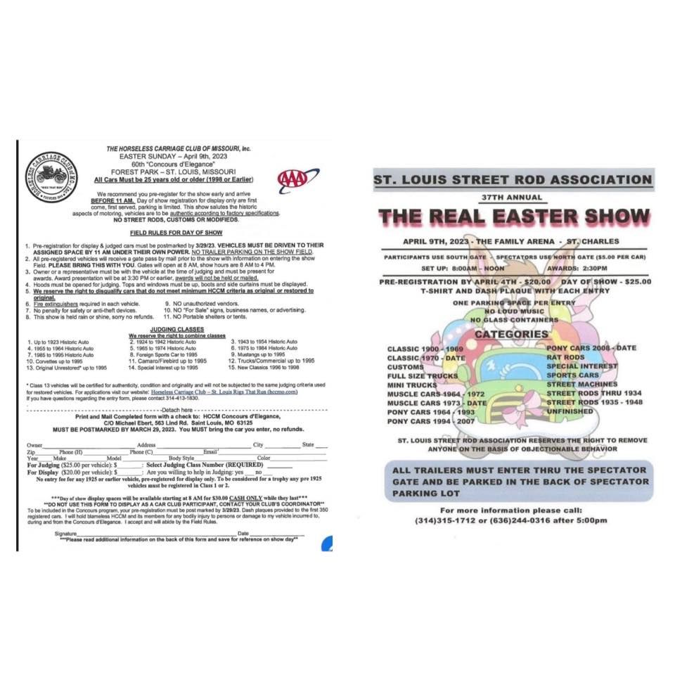 Easter Car Shows St. Louis April 9, 2025