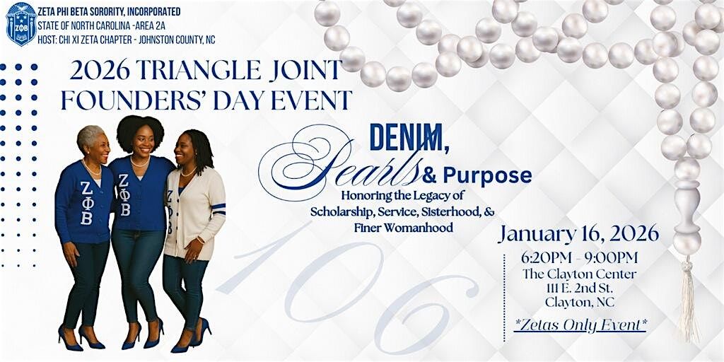 Zeta Phi Beta Sorority, Inc.  2026 Triangle Joint Founders\u2019 Day Event