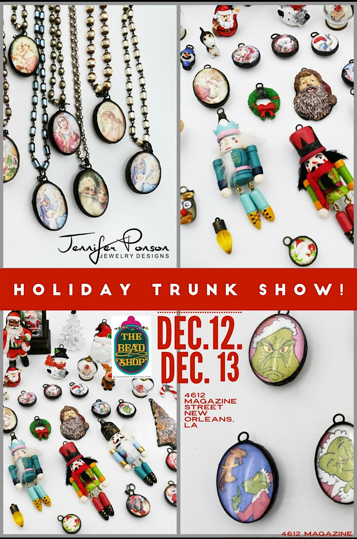 Holiday Trunk Show Pop Up : Jennifer Ponson Charms @ The Bead Shop