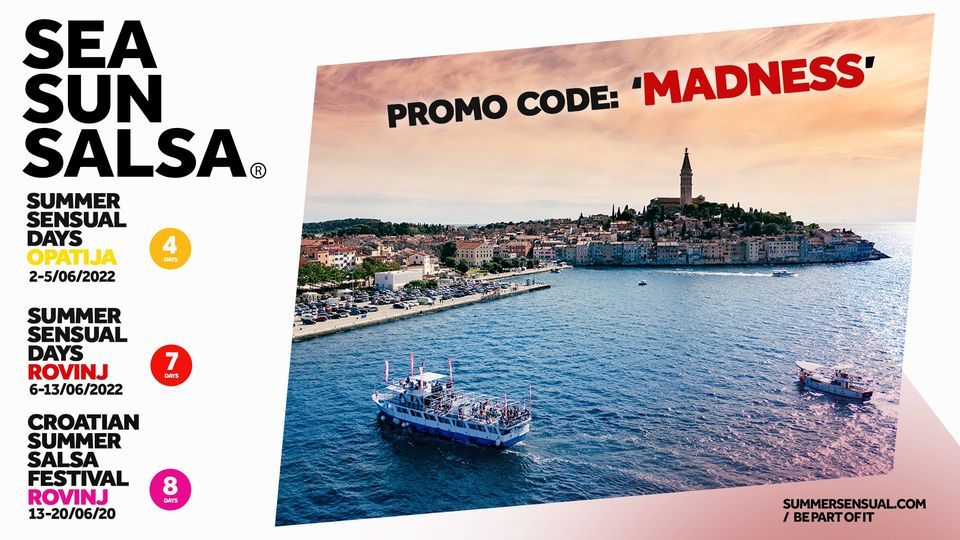 Croatian Summer Salsa Festival ROVINJ *Promo MADNESS* | Rovinj, Sistiana,  FR | June 6 to June 20