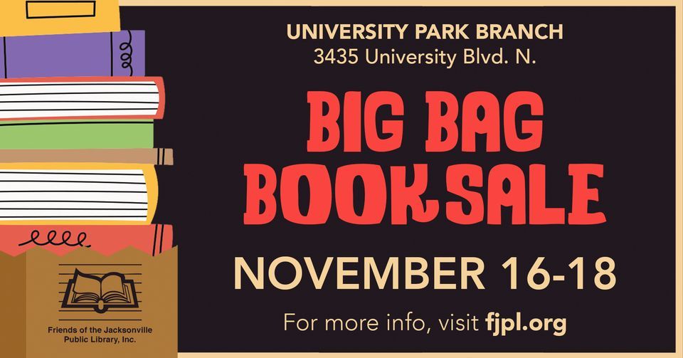 BIG BAG BOOK SALE with the Friends of Jacksonville Public Library