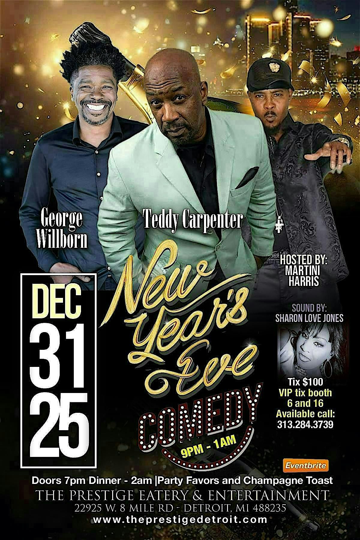 New Year's Eve Comedy, R&B and Fine Dining