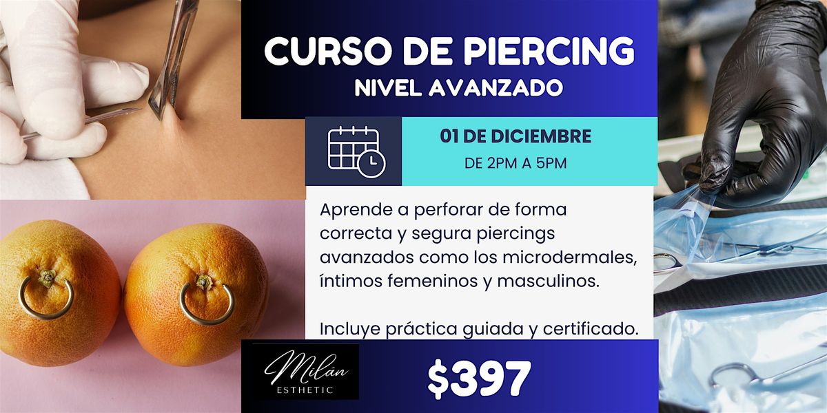 Curso de Piercing - nivel avanzado