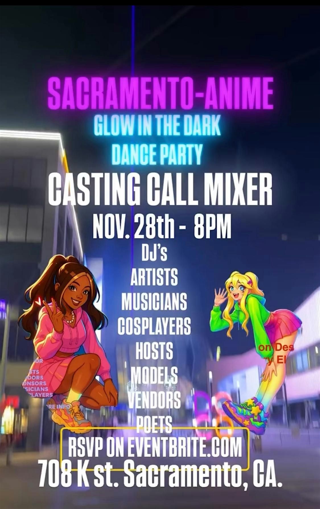 SACRAMENTO ANIME CASTING CALL MIXER\/ARTISTS LOUNGE