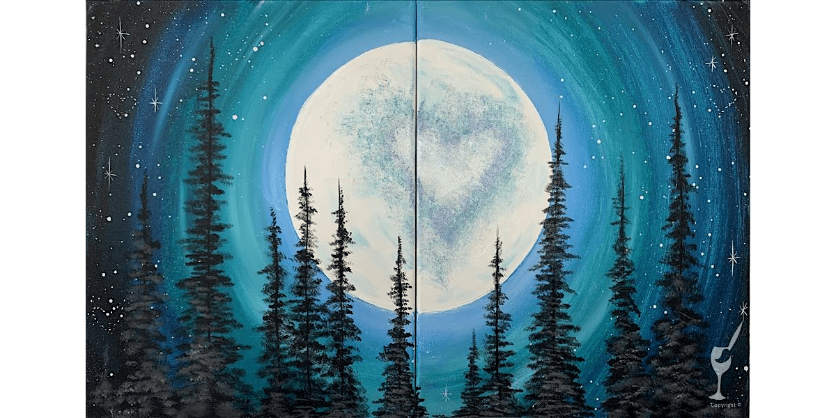 The Moon and the Pine Trees - Date Night - Paint and Sip in Austin | Classpop!\u2122