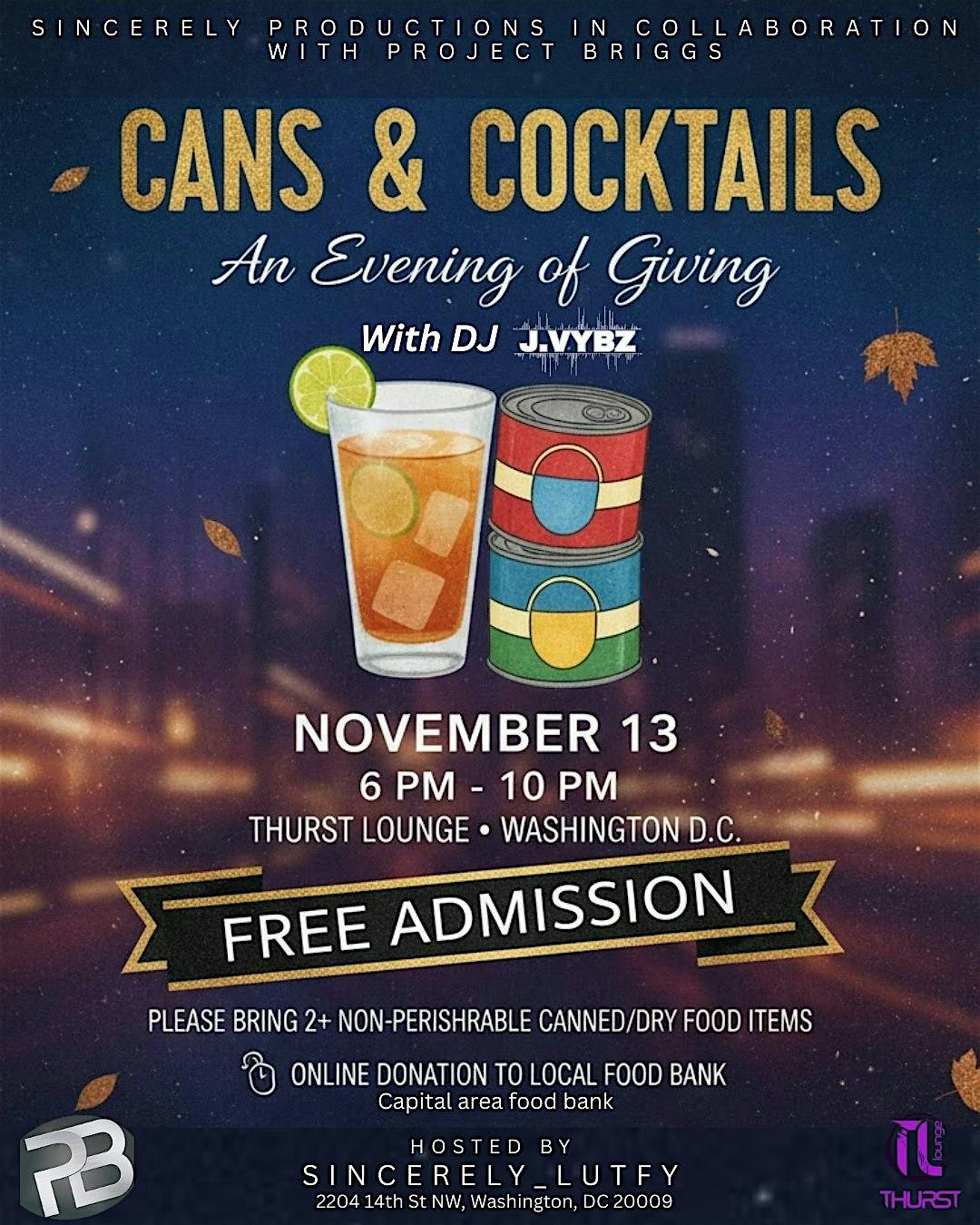 Cans & Cocktails - An Evening of Giving