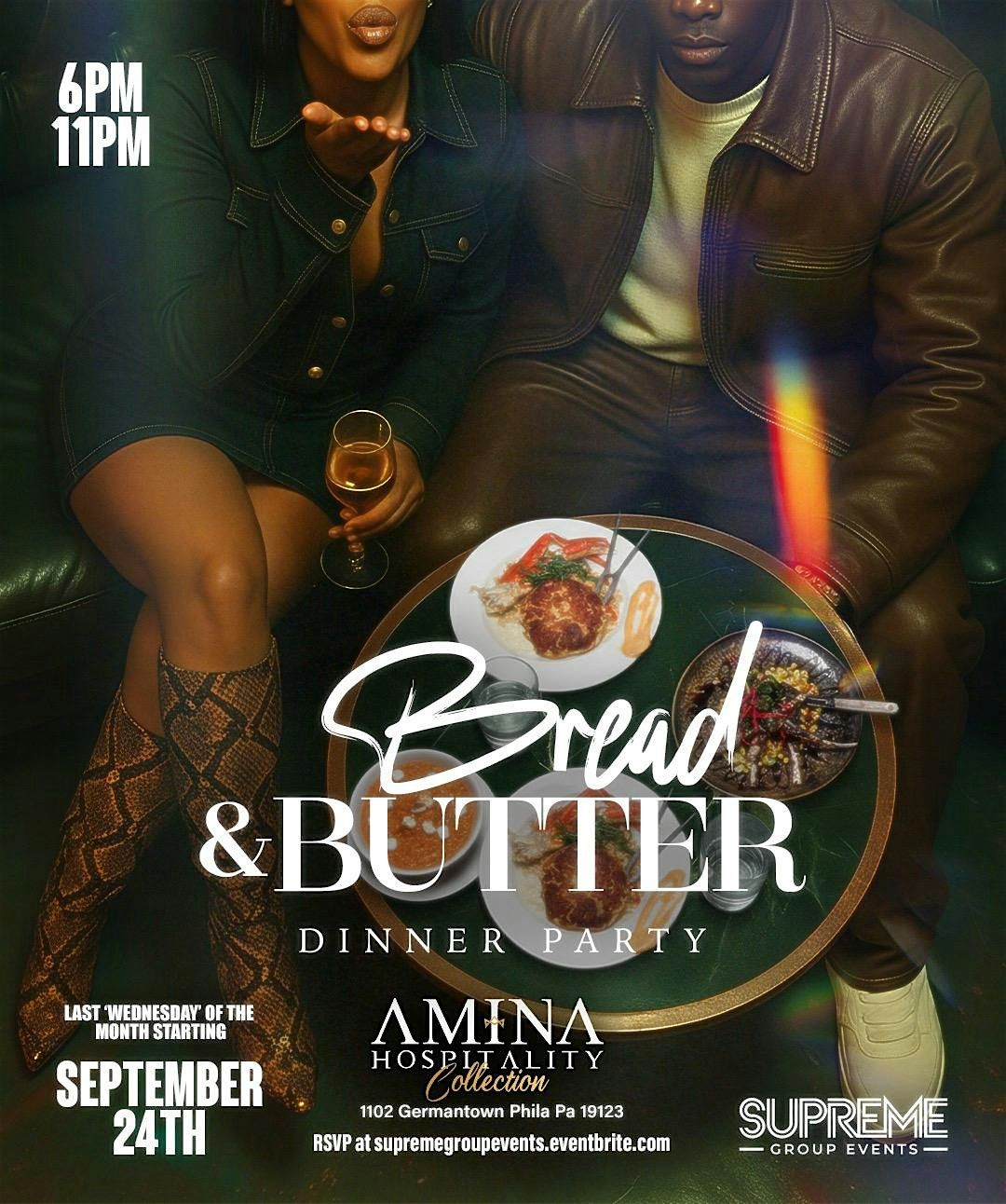#BreadnButter Dinner Social 6pm-11pm at AMINA