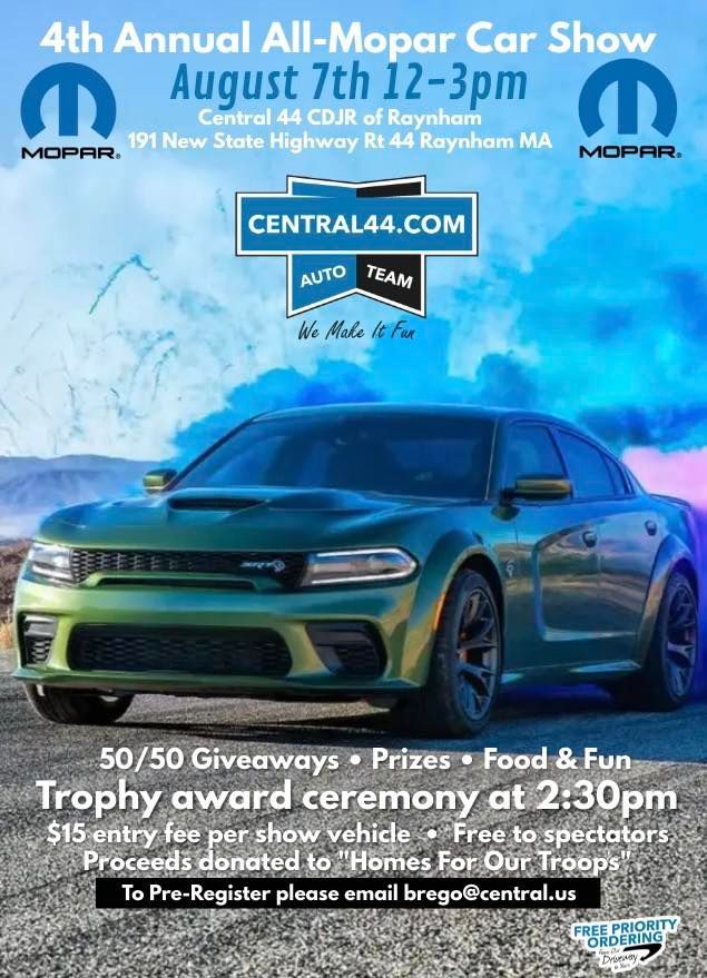 4th Annual AllMopar Car Show Central Auto Team of Raynham August 7