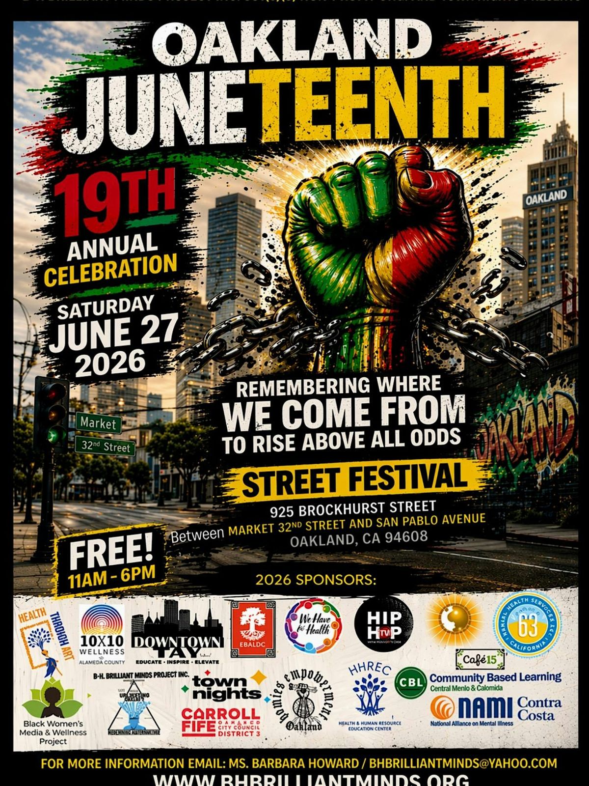 19th Annual Oakland Juneteenth Celebration & Street Festival, Freedom Day!