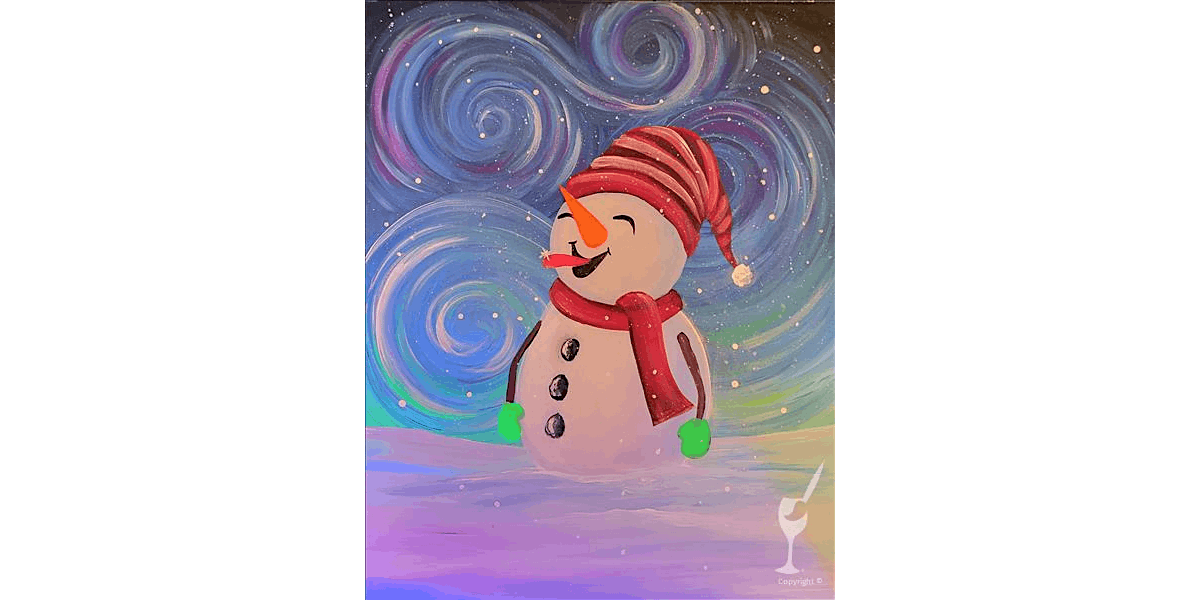 Swirly Snowman - Paint and Sip in New Braunfels | Classpop!\u2122