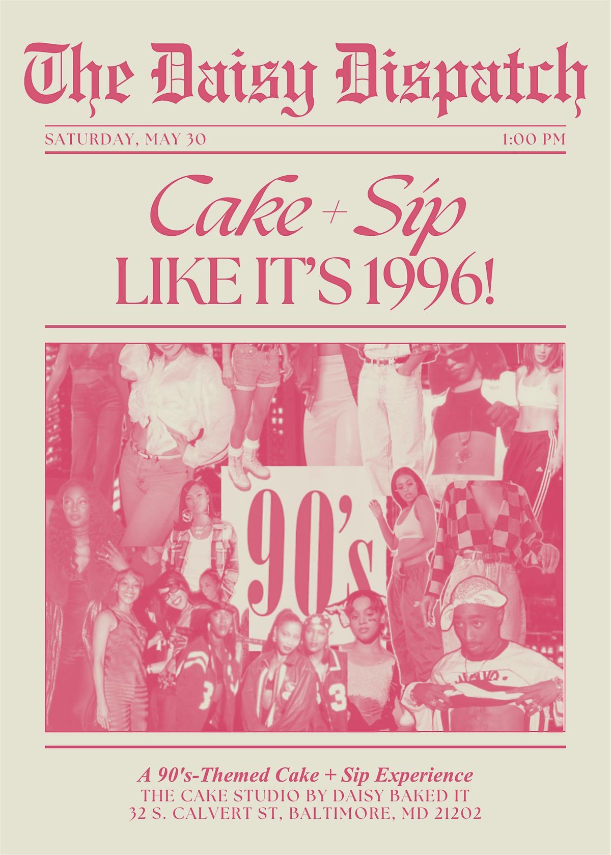 Cake + Sip Like It's 1996: A Cake Decorating Experience