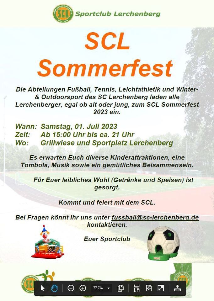 SCL Sommerfest | SC Lerchenberg E.V., Mainz, RP | July 1, 2023