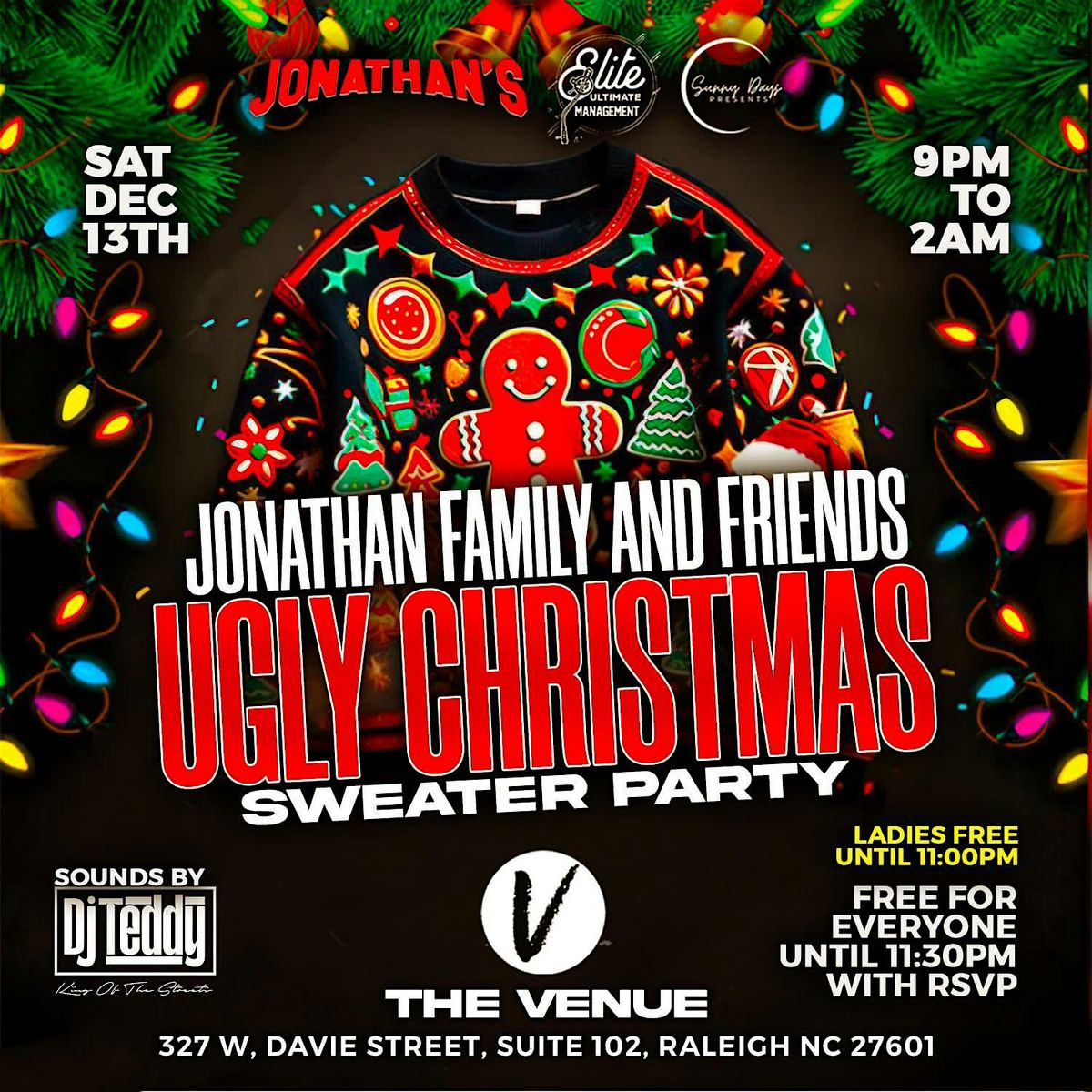 Jonathan Family & Friends Ugly Christmas Sweater Party