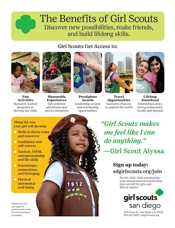Join Girl Scouts Learn more at the Murray Manor Troop Info Session
