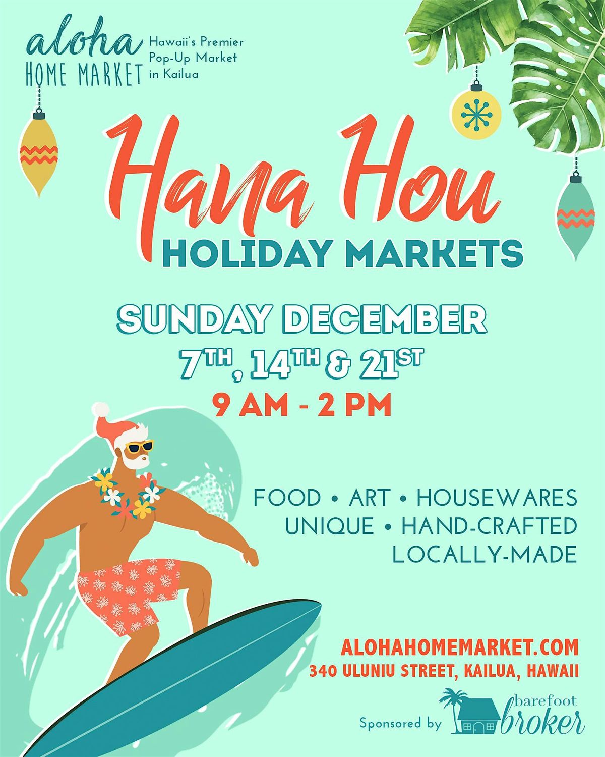 Hana Hou Holiday Markets \u2013 Aloha Home Market (Kailua)