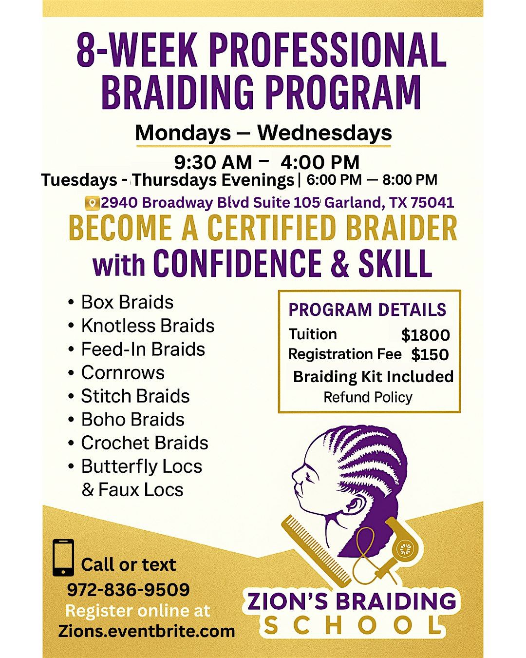 8 Weeks Braiding Masterclass