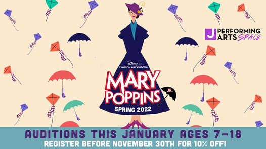 Mary Poppins JR Auditions for Ages 11-18