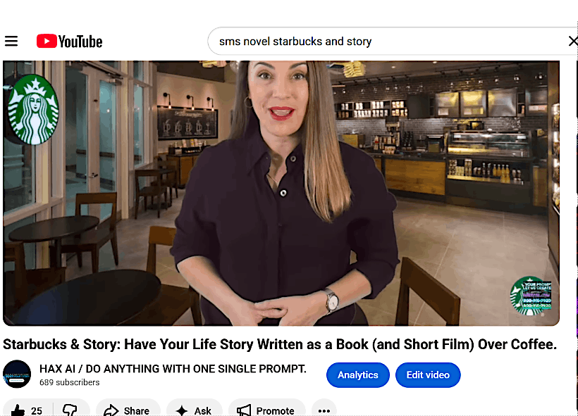 Starbucks and Story: Meet local writer and have life story written as book!