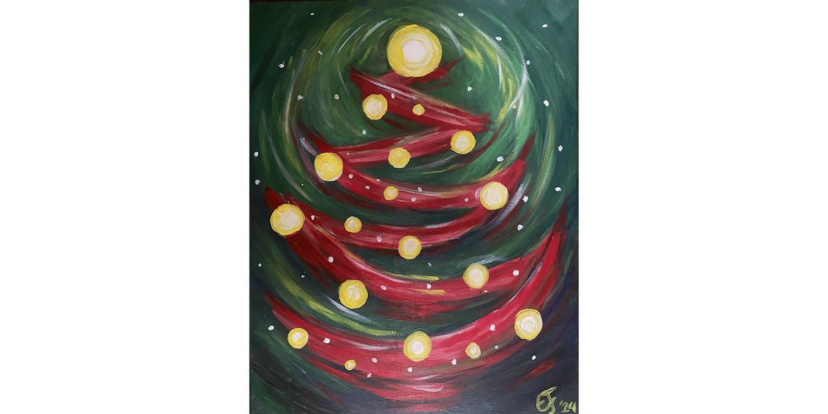 Festive Christmas Swirl Tree - Paint and Sip in Indianapolis | Classpop!\u2122