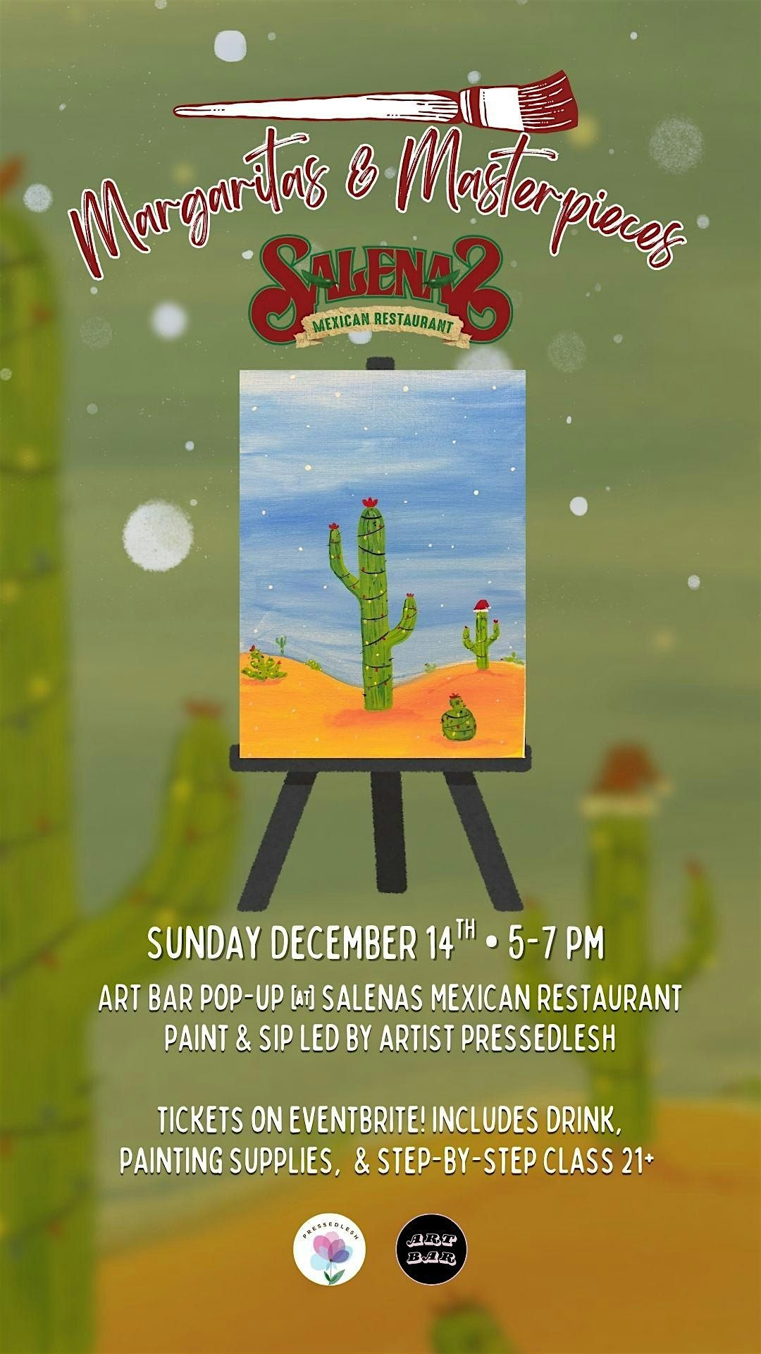 Paint & Sip at Salena\u2019s Mexican Restaurant - Margaritas & Masterpieces