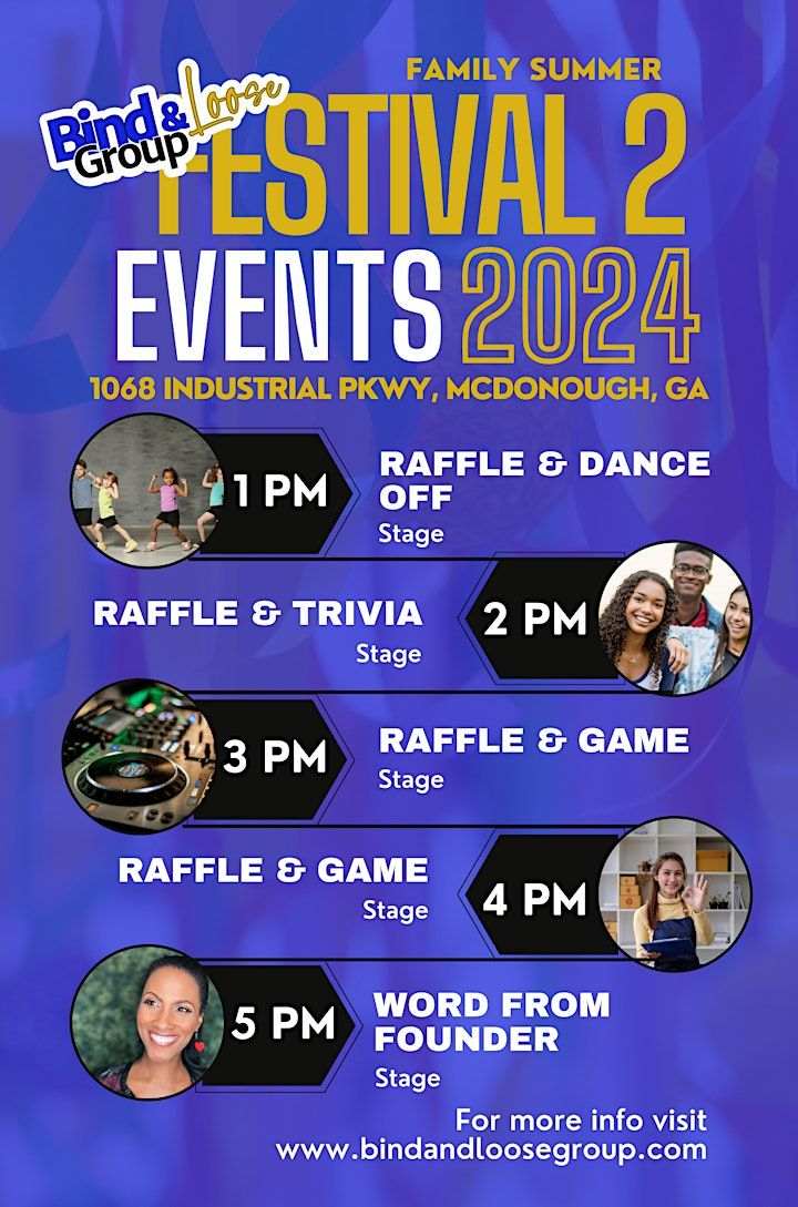 Bind & Loose Groups Family Summer Festival 2 Avalon Park, McDonough