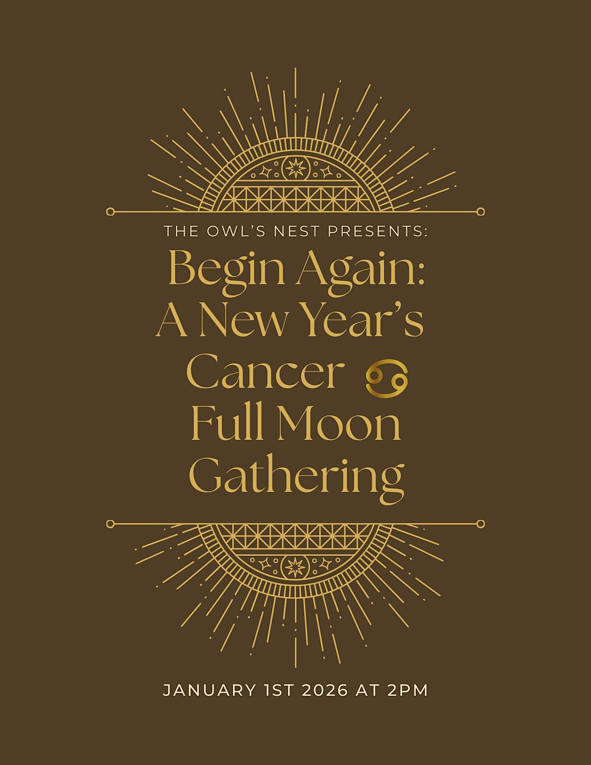 Begin Again: A New Year's Cancer Full Moon Gathering