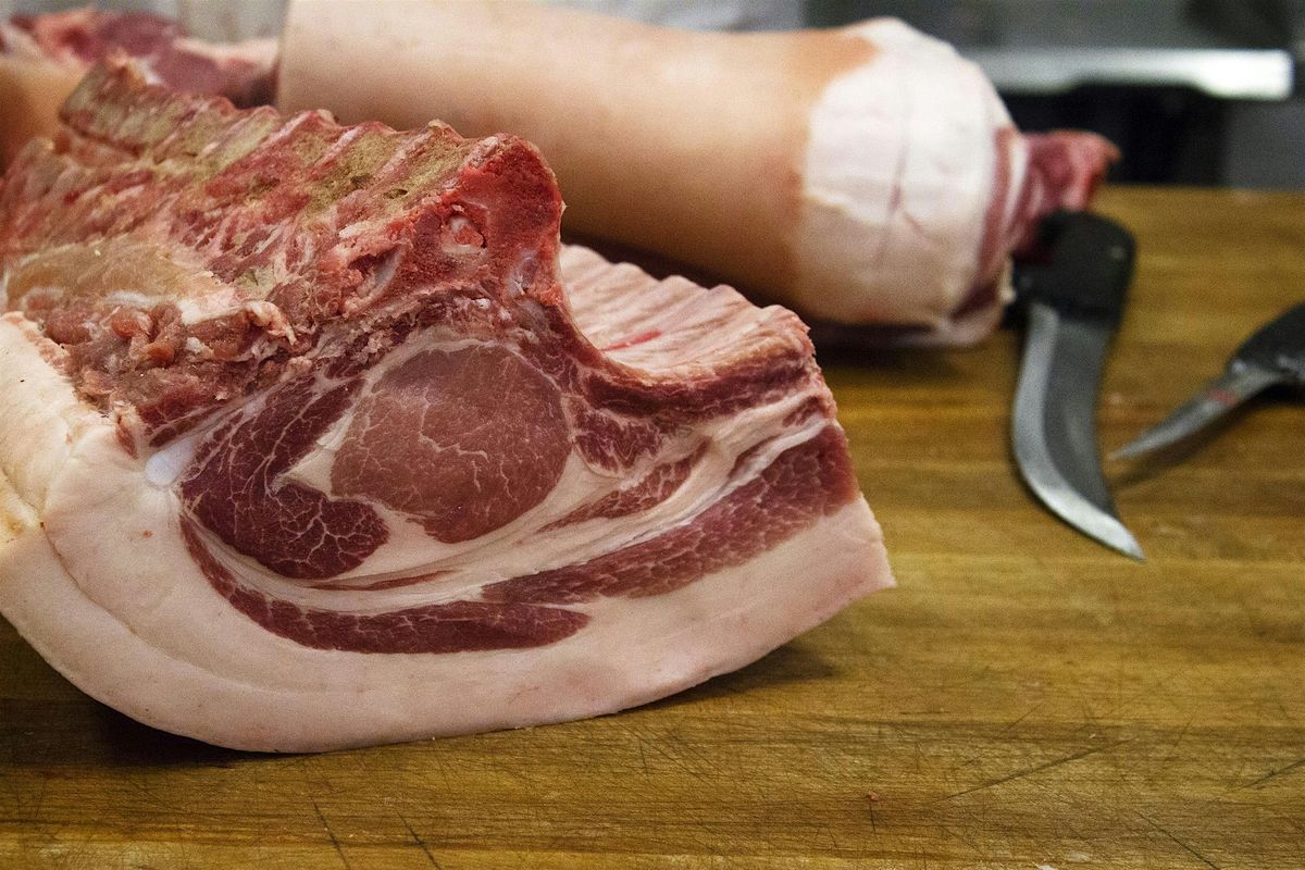 Local Berkshire Pig Butchery Demo at Savenor\u2019s Butchery
