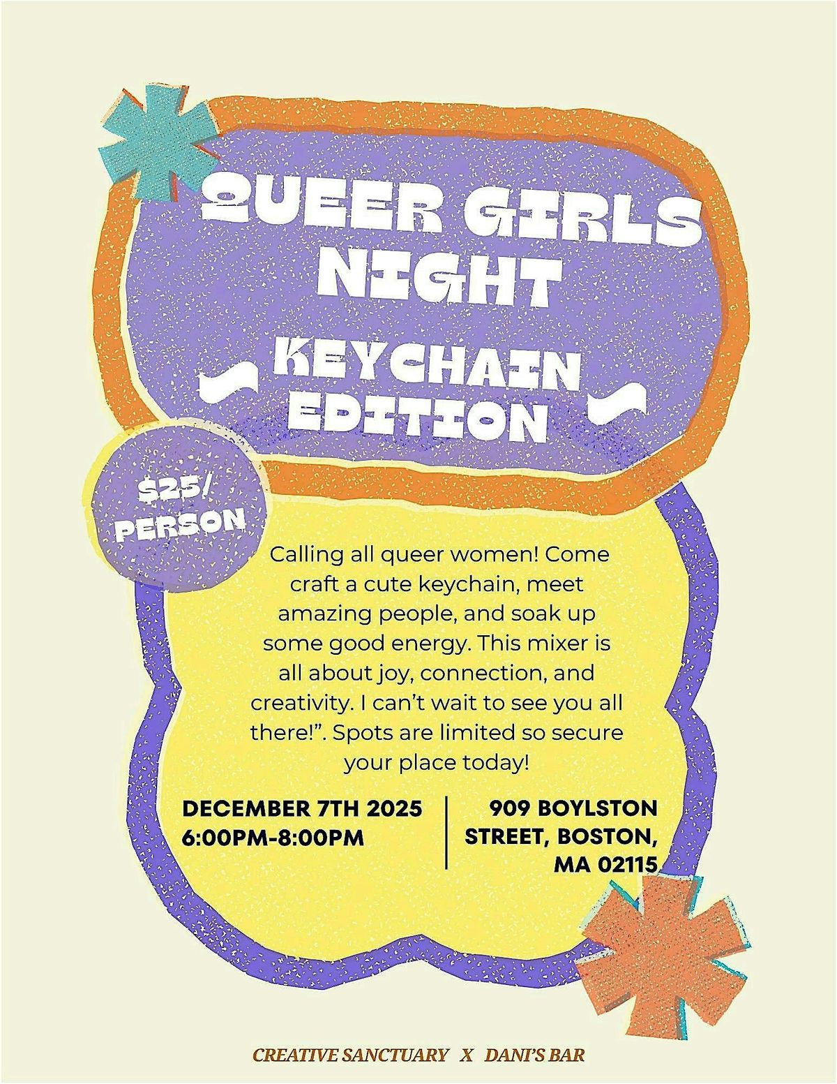 Queer Girls Night. KEYCHAIN EDITION