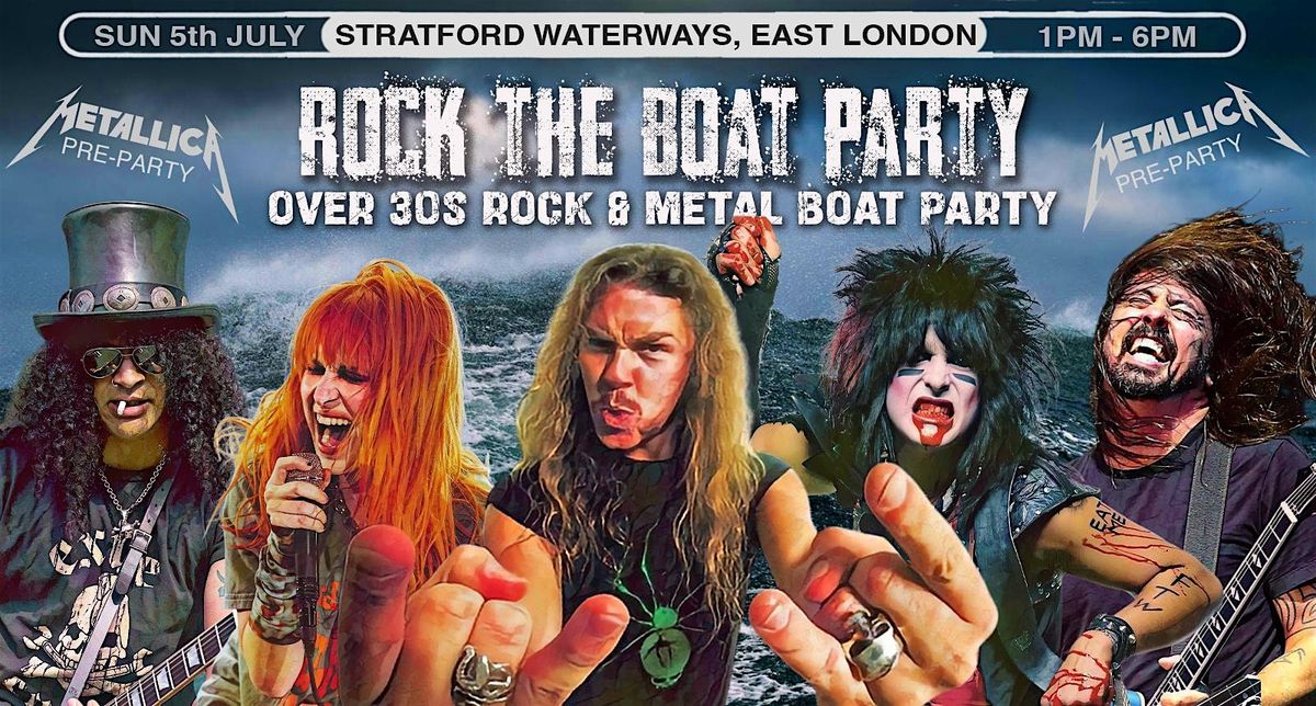 An Afternoon of Rock BOAT PARTY (Over 30s only) Sun 5 July, 1pm-6pm