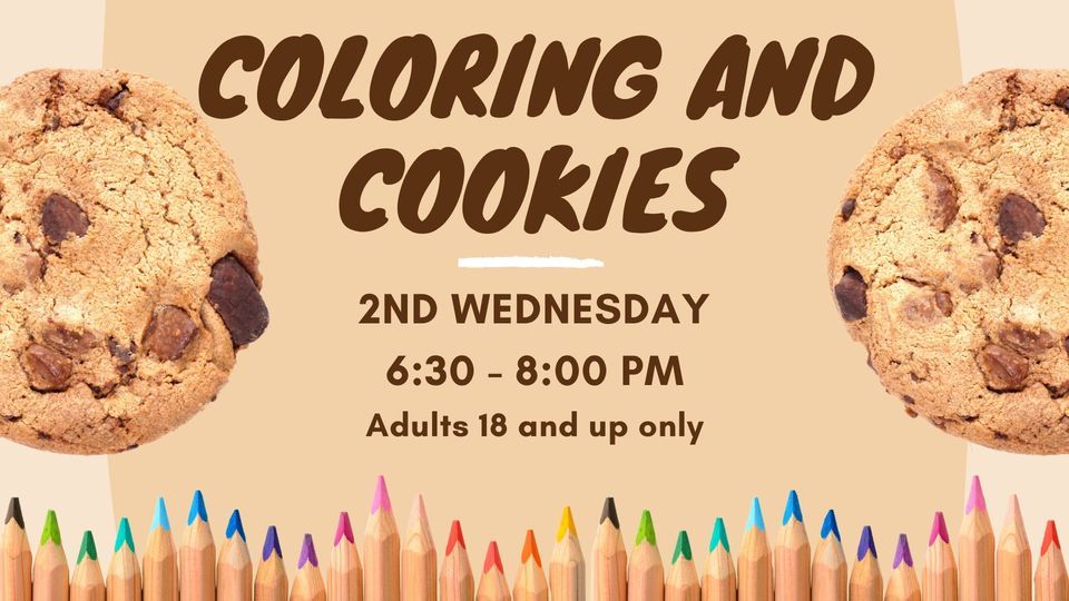 Coloring and Cookies Haltom City Public Library May 11, 2022