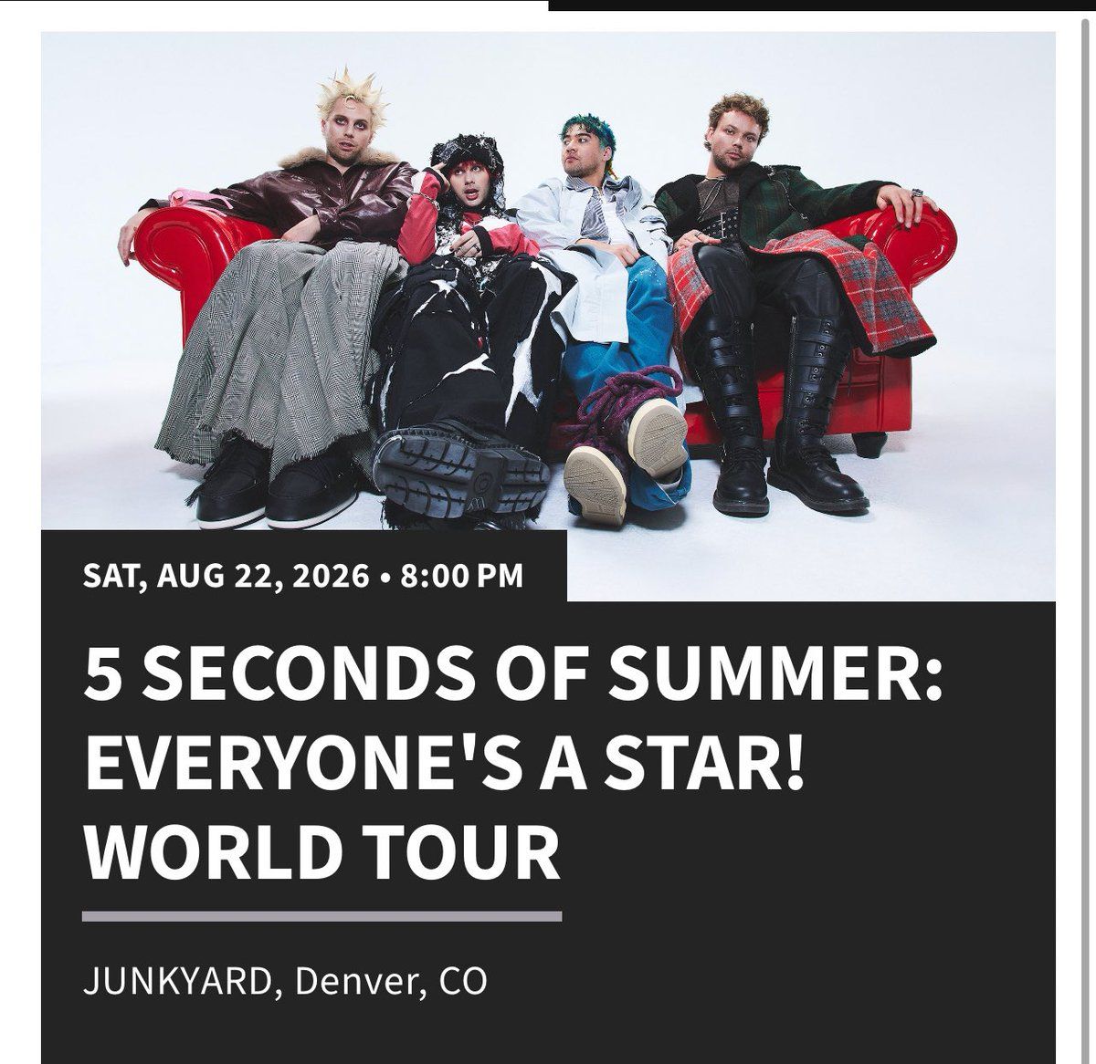 5 Seconds of Summer Denver Tickets