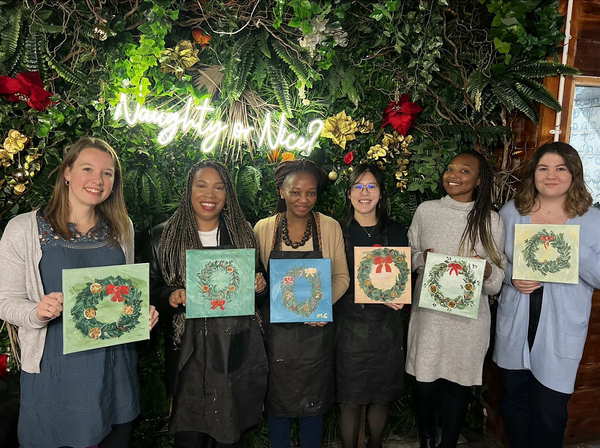 Paint & Pinot: Christmas Wreath Edition