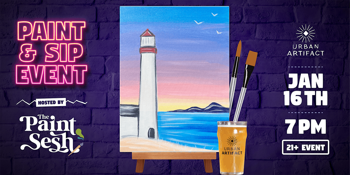 Paint & Sip Painting Event in Cincinnati, OH \u2013 \u201cLighthouse Cove\u201d at UA