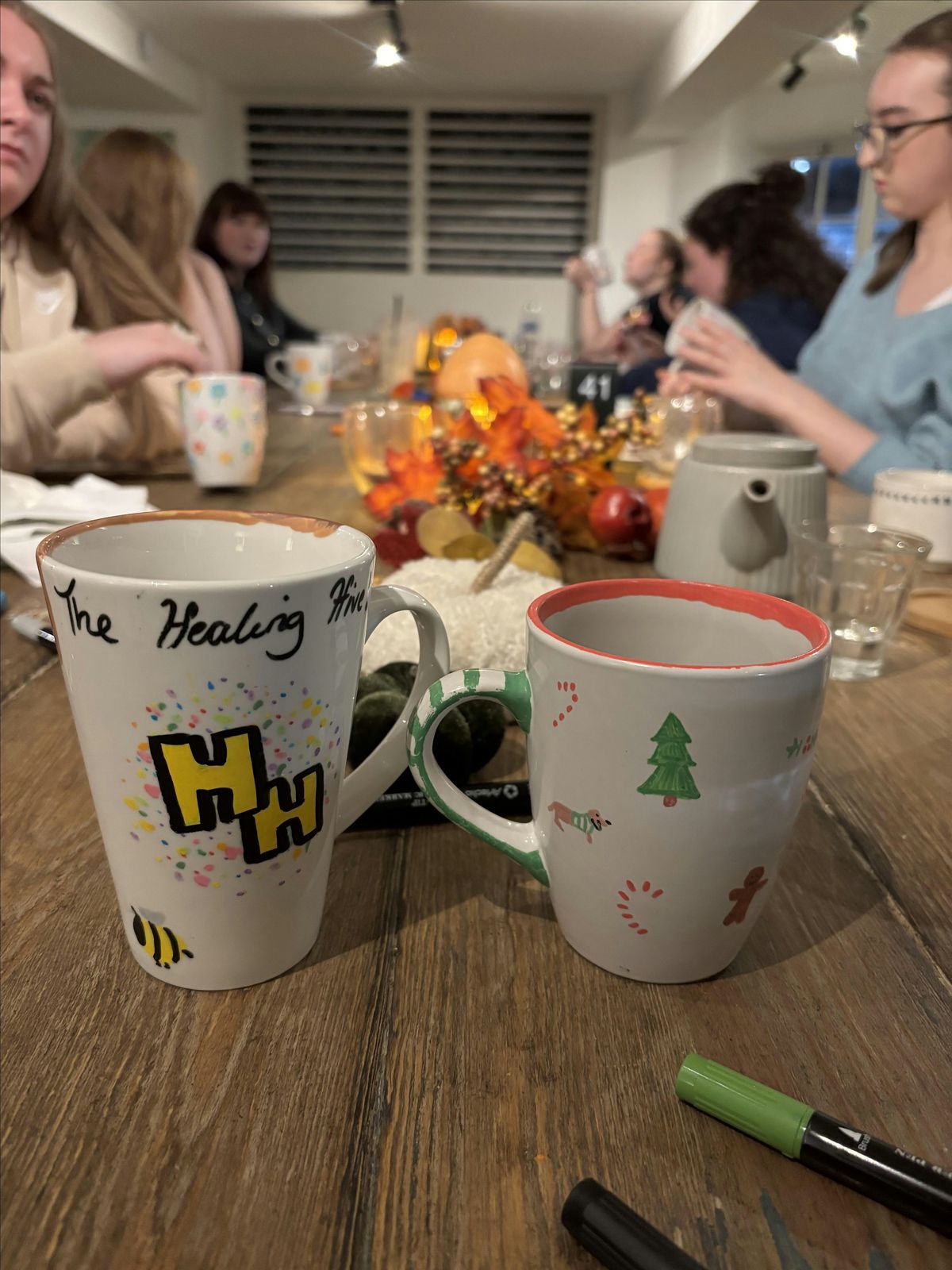 Healing Hive Christmas Glass Painting