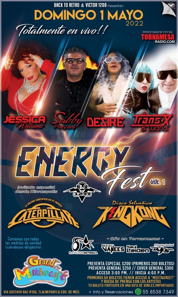 Energy Fest Vol. 1 con grandes artistas invitados, ademas Caterpillar y