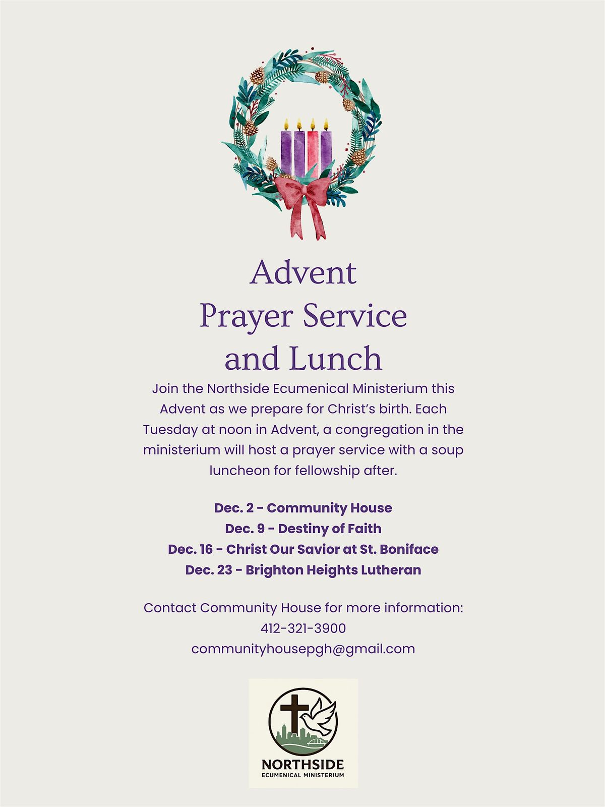 Advent Prayer Service and Lunch